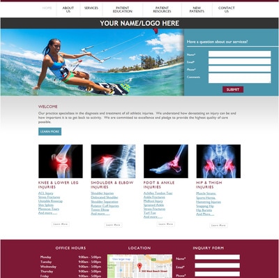 Sports Medicine Website Design
