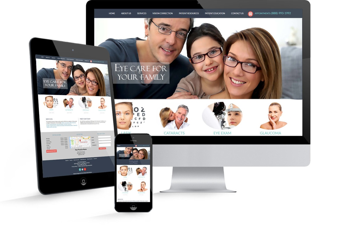 Ophthalmology website design by medical site solutions